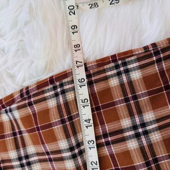 John Galt aka Brandy Melville high waist plaid bootcut flare relaxed pants - Picture 8 of 8